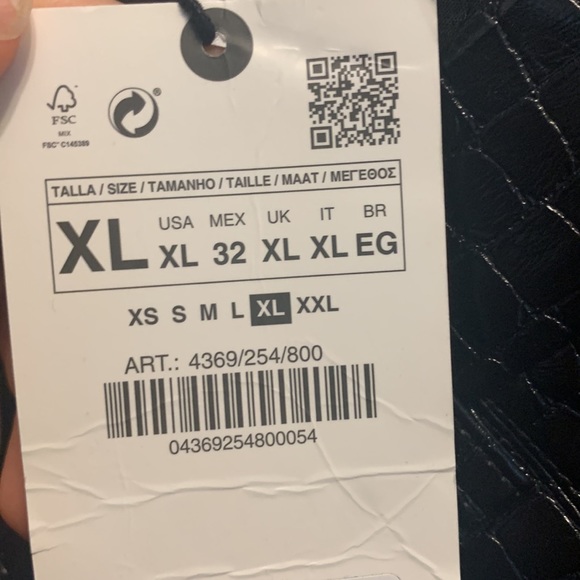 Zara Black Faux Leather Pants NWT - Picture 10 of 13